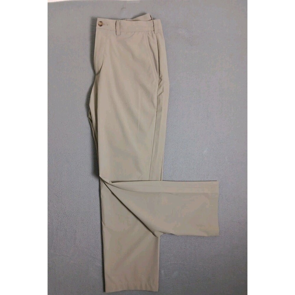 DONALD ROSS Mens Stretch Performance Pants 34x 30 Khaki Golf, Casual, Office EUC